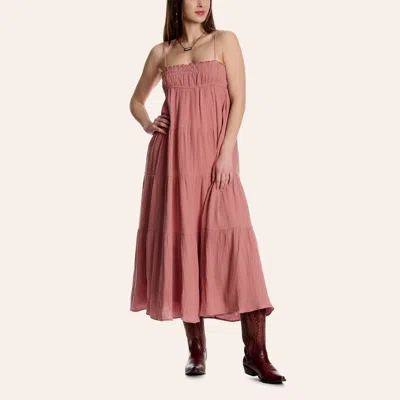 Hyfve Women's Clay Smocked Tiered Maxi Dress In Pink
