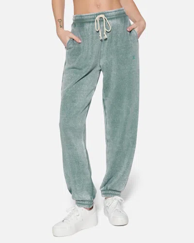 Hyfve Women's Essential Burnout Fleece Jogger Pants In Gray Green