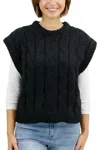 Hyfve Women's Jenny Oversized Cable Knit Sweater In Black In Black