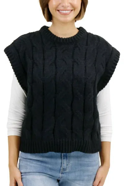 Hyfve Women's Jenny Oversized Cable Knit Sweater In Black