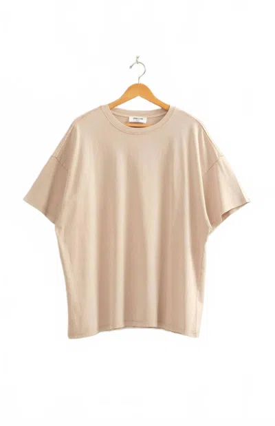 Hyfve Women's Mineral Wash Oversized Tee In Dark Taupe In Nude