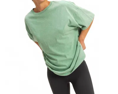 Hyfve Women's Mineral Wash Oversized Tee In Emerald In Green
