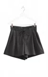 Hyfve Women's Urban Ease Twill Tie Shorts In Black In Black