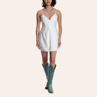 Hyfve Women's White Pleated V-neck Mini Dress In Multi