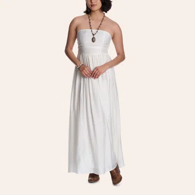 Hyfve Women's White Smocked Strapless Dress