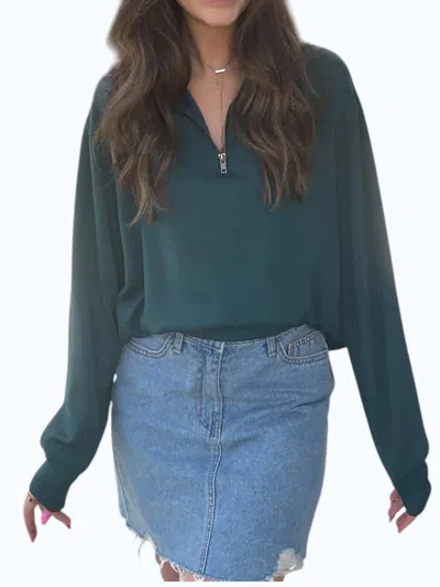 Hyfve Woodland Pullover Sweater In Green In Blue