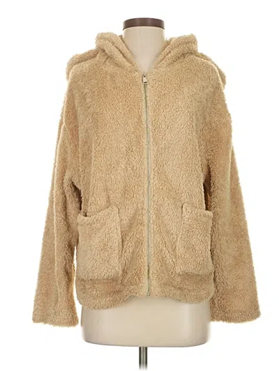 Pre-owned Hyfve Zip Up Hoodie In Tan
