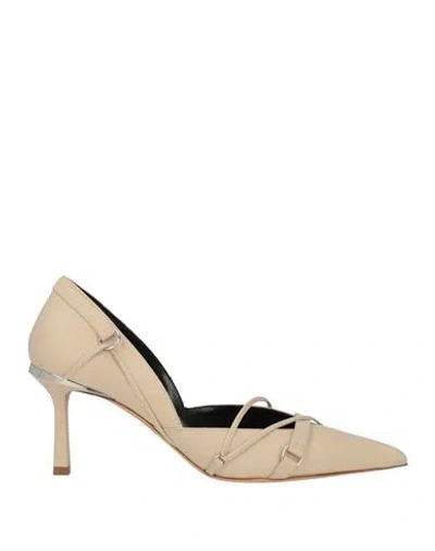 Hyina Woman Pumps Beige Size 6 Calfskin