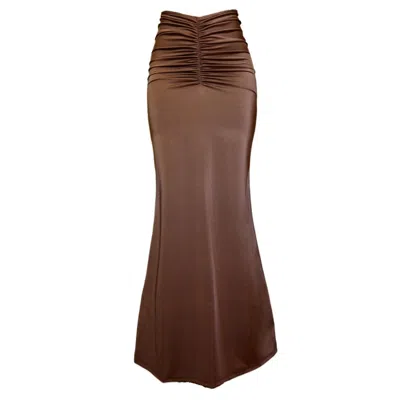 Hymnia Women's Brown Medea Long Skirt - Espresso