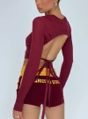 Hype And Vice Asu Foldover Shorts In Maroon