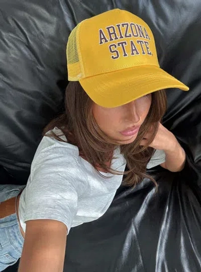 Hype And Vice Asu Trucker Hat In Yellow