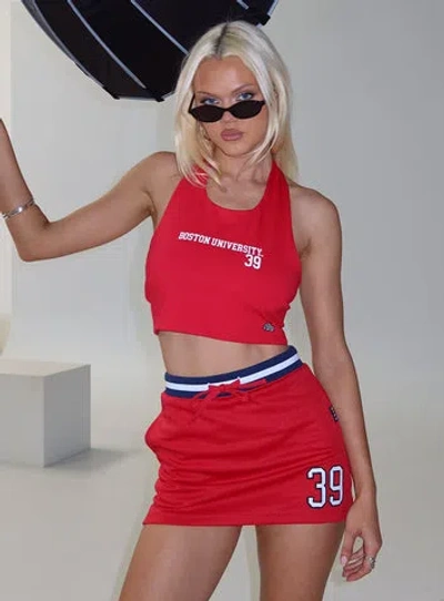 Hype And Vice Boston University Tailgate Halter Top In Multi