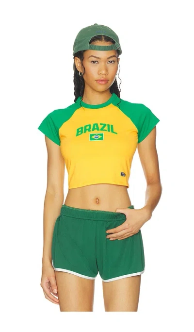Hype And Vice Brazil Homerun Tee In Yellow