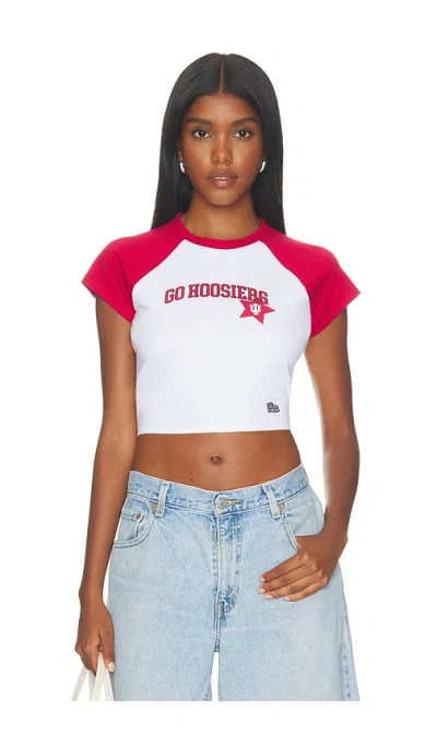 Hype And Vice Indiana University Homerun Tee In White