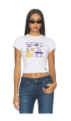 Hype And Vice Los Angeles Lakers Baby Tee In White