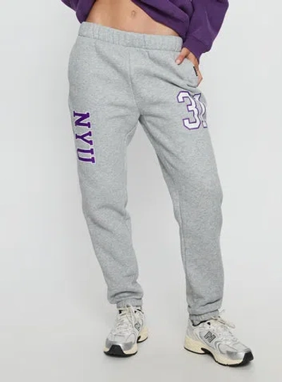 Hype And Vice Nyu Basic Sweatpants In Gray