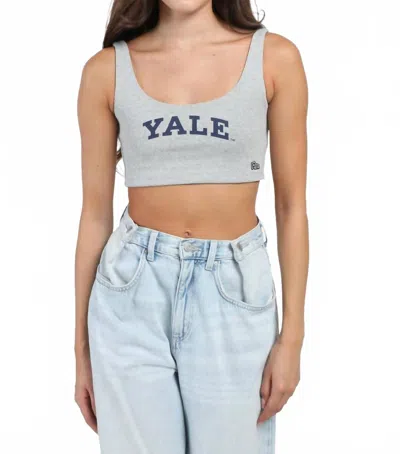 Hype And Vice Scoop Neck Crop Top In Yale-grey In Multi