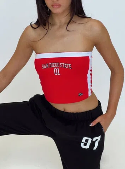 Hype And Vice Sdsu All Star Tube Top In Red