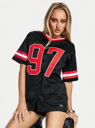 Hype And Vice Sdsu Football Button Down Jersey In Black