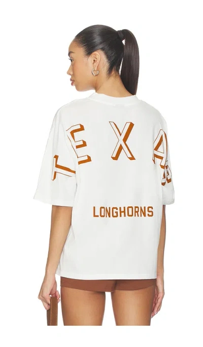 Hype And Vice The University Of Texas At Austin Football Oversized Tee In White