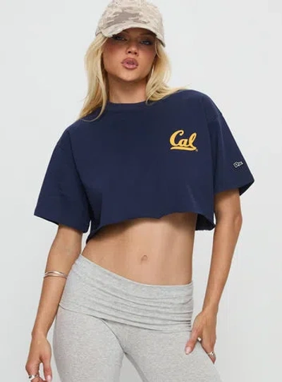 Hype And Vice Uc Berkeley Track Tee In Blue