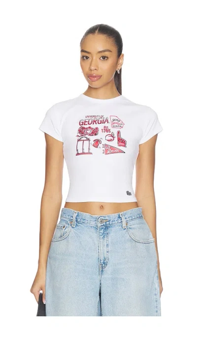 Hype And Vice University Of Georgia Baby Tee In White