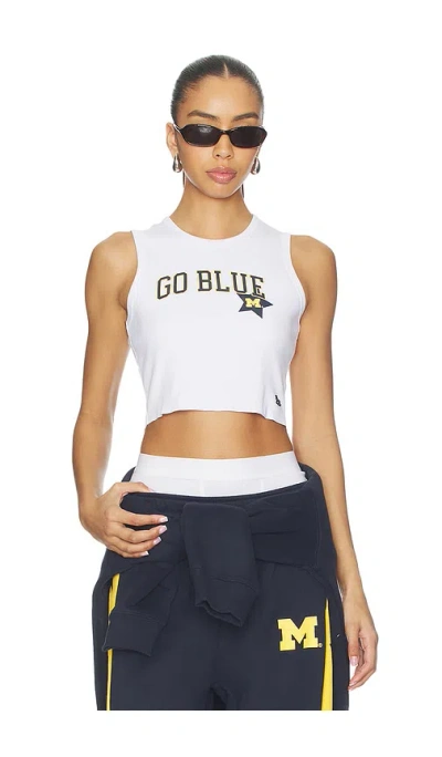 Hype And Vice University Of Michigan Tank Top In White