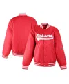 Hype And Vice Women's Crimson Alabama Crimson Tide A-game Varsity Full-snap Jacket In Crimson
