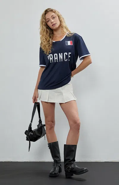 Hype And Vice Women's France Short Sleeve Soccer Jersey In Blue