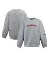Hype And Vice Women's Heather Gray Alabama Crimson Tide Offside Pullover Sweatshirt In Heather Gray