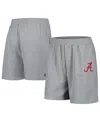 Hype And Vice Women's Heather Gray Alabama Crimson Tide Pocket Hit Grand Slam Waffle Shorts In Gray
