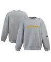 Hype And Vice Women's Heather Gray Notre Dame Fighting Irish Offside Pullover Sweatshirt In Gray