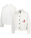 Hype And Vice Women's  White Alabama Crimson Tide Corduroy Button-up Jacket In White