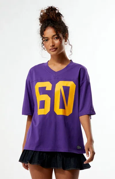 Hype And Vice Women's Lsu Tigers Football Oversized T-shirt In Purple