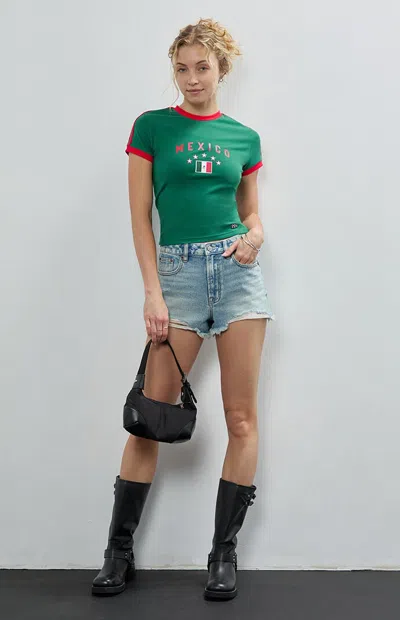 Hype And Vice Women's Mexico Goalie T-shirt In Green