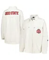 Hype And Vice Women's White Ohio State Buckeyes Multi-hit Hometown Full-snap Jacket In White