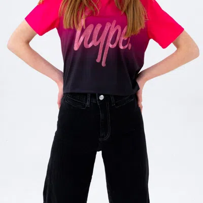 Hype Girls Fade Crop T-shirt In Blue