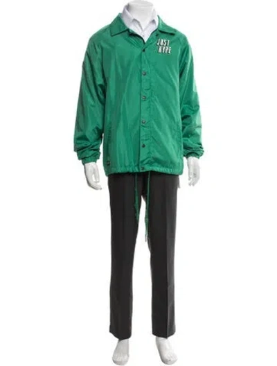 Pre-owned Hype Graphic Print Jacket In Green