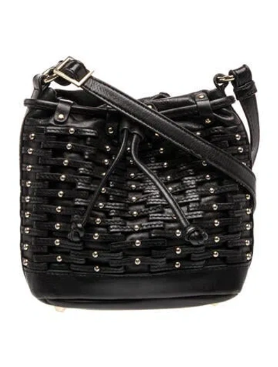 Pre-owned Hype Leather Bucket Bag In Black