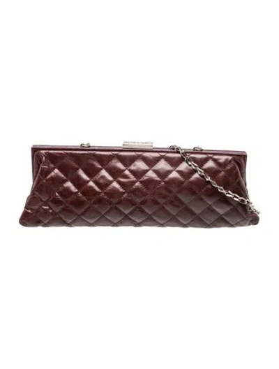 Pre-owned Hype Leather Clutch In Burgundy