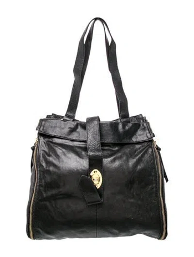 Pre-owned Hype Leather Shoulder Bag In Black
