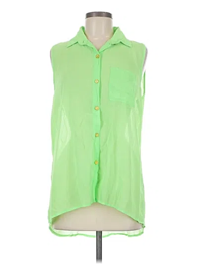 Pre-owned Hype Sleeveless Blouse In Green