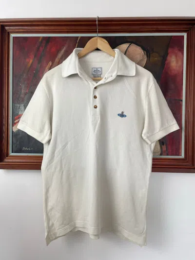 Pre-owned Hype Vivienne Westwood Polo Mini Logo Classic White Casual