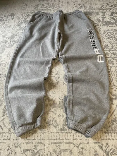 Pre-owned Hype X Nike Air Max Big Logo Swoosh Wide Baggy Vintage Sweatpants In Grey