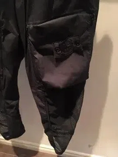Pre-owned Hype X Stone Island Mesh-panel Teck-wear Track Pants In Black