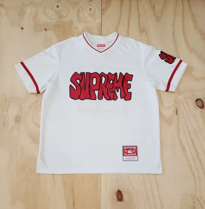 Pre-owned Hype X Supreme 2022 Mitchell & Ness Football Jersey In Multicolor