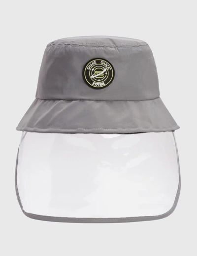 Hypebae X Shake Shack Visor Bucket Hat In Silver