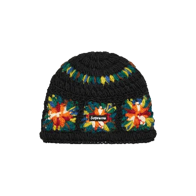 Pre-owned Hypebeast X Supreme Crochet Beanie Black