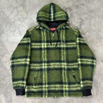 Pre-owned Hypebeast X Supreme F/w ‘16 Green Mohair Full-zip Jacket