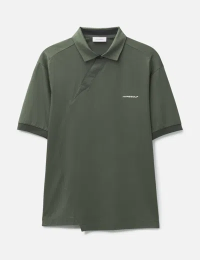 Hypegolf X Post Archive Faction (paf) Diagonal Polo T-shirt In Gray